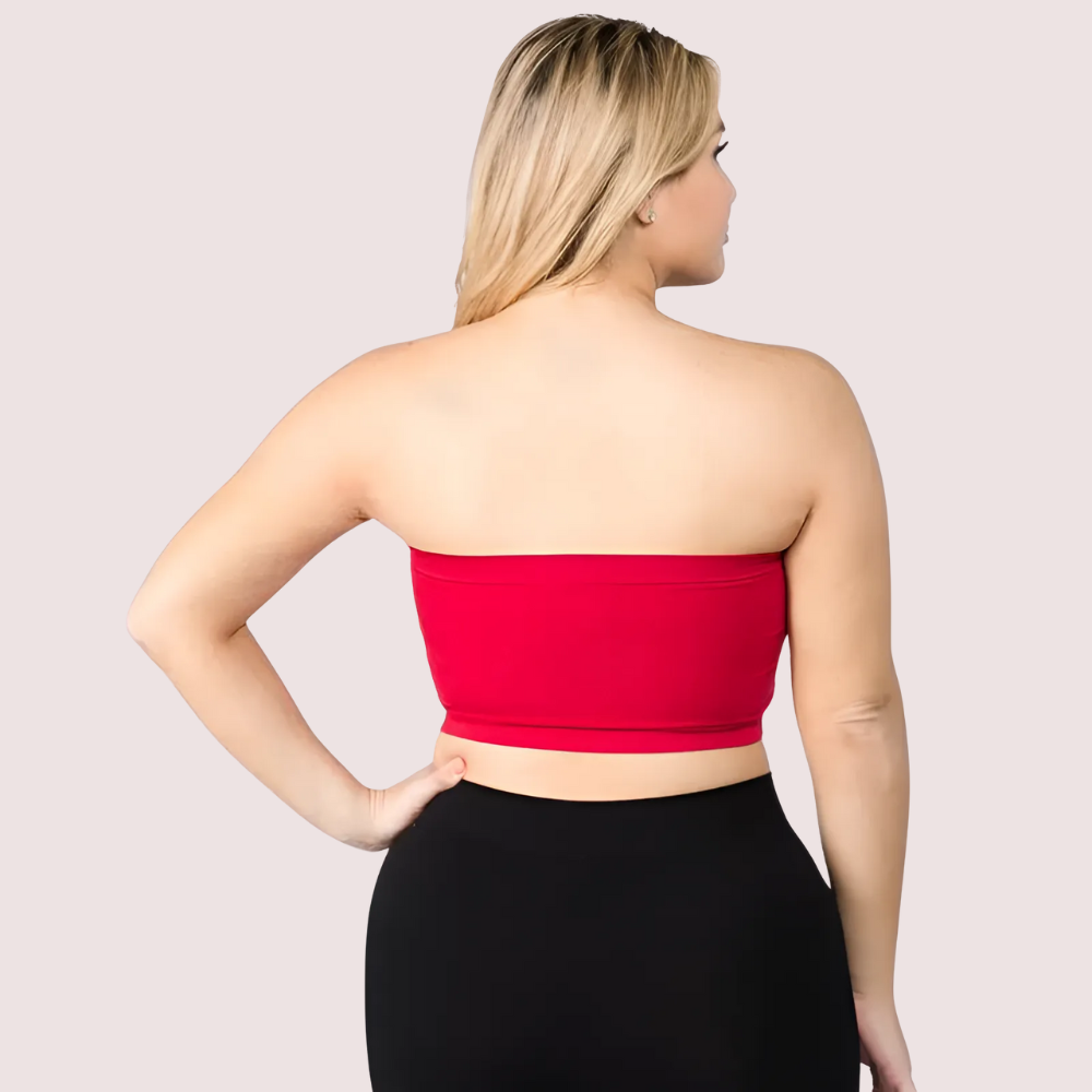 Red Hot Tube Bandeau Bra Top for Women
